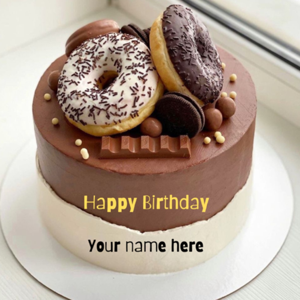 Chocolate Birthday Cake With Name On It