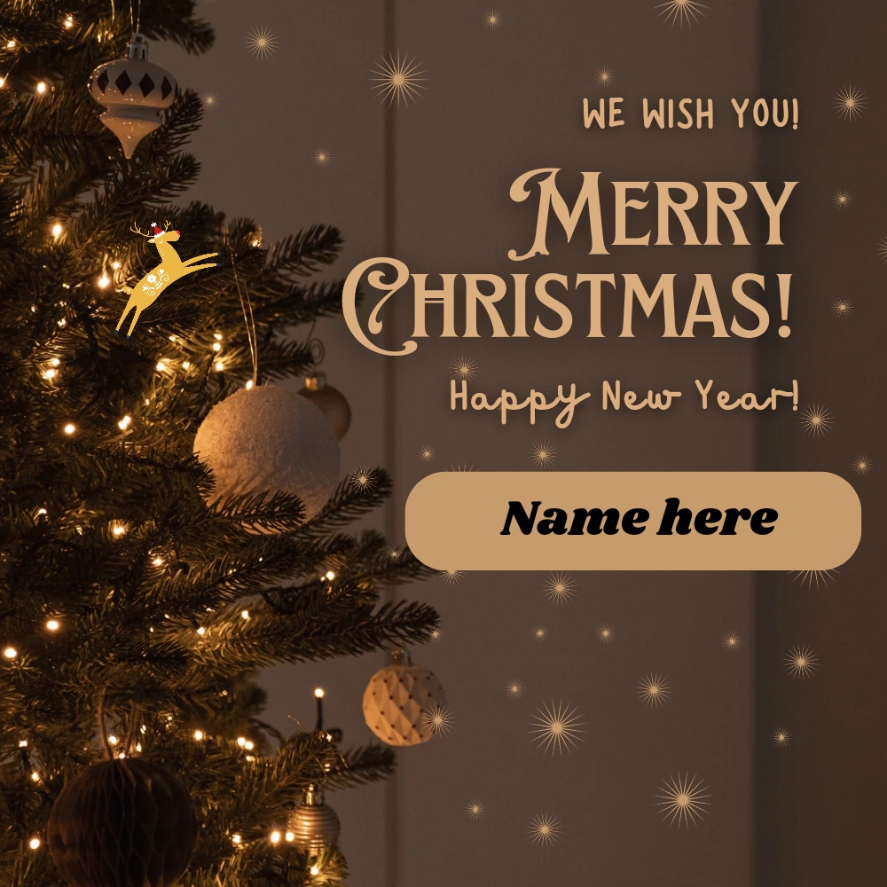 Merry Christmas Best HD Image with Name On It