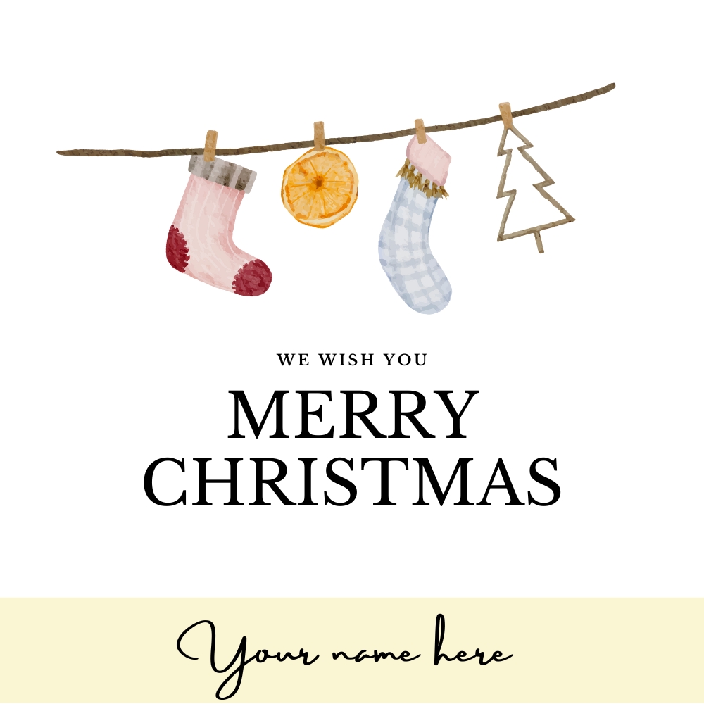 Wish You a Merry Christmas with Personalized Greetings