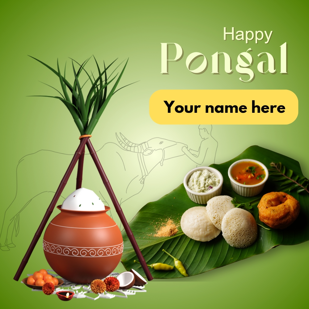 Happy Pongal Message with Name – Celebrate the Harvest Season