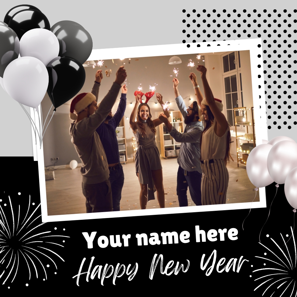 Happy New Year Wishes With Name And Photo Upload