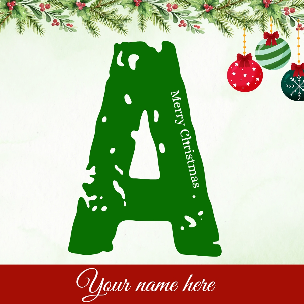 A Letter Merry Christmas Greeting Card
