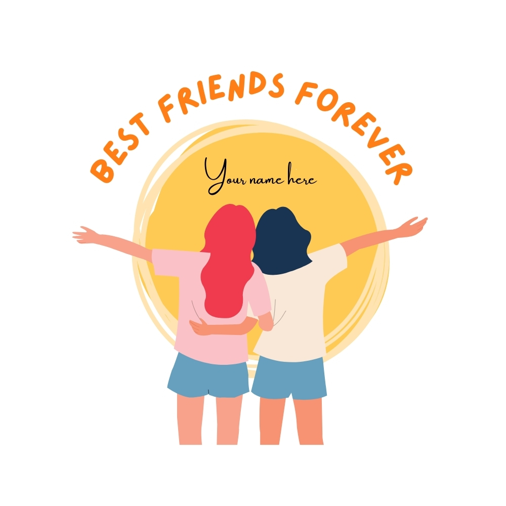 Friends Forever Card With Name On It
