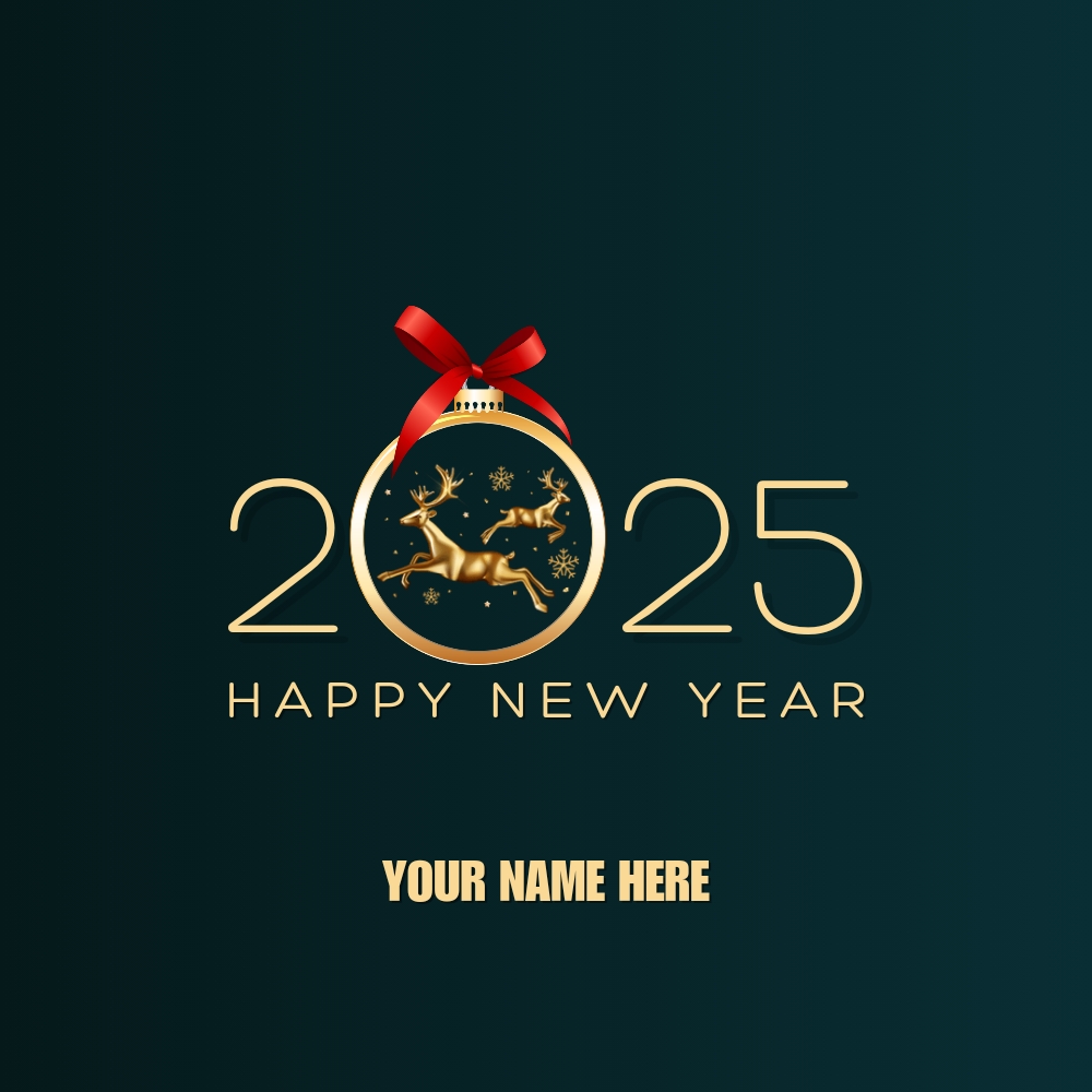 Happy New Year 2025 Celebration Card