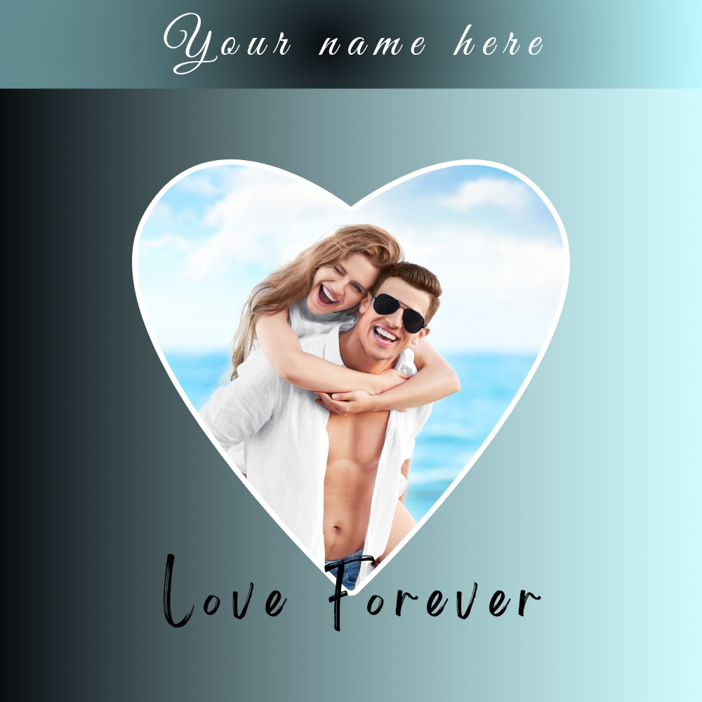 Love Forever Couple Image with Photo Upload – Cherish Your Bond