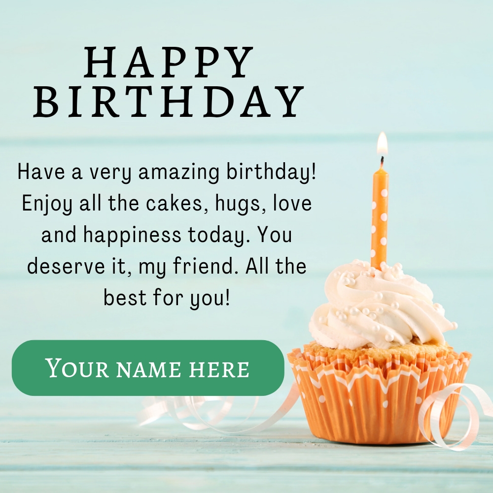 Wish You A Happy Birthday Card With Customization