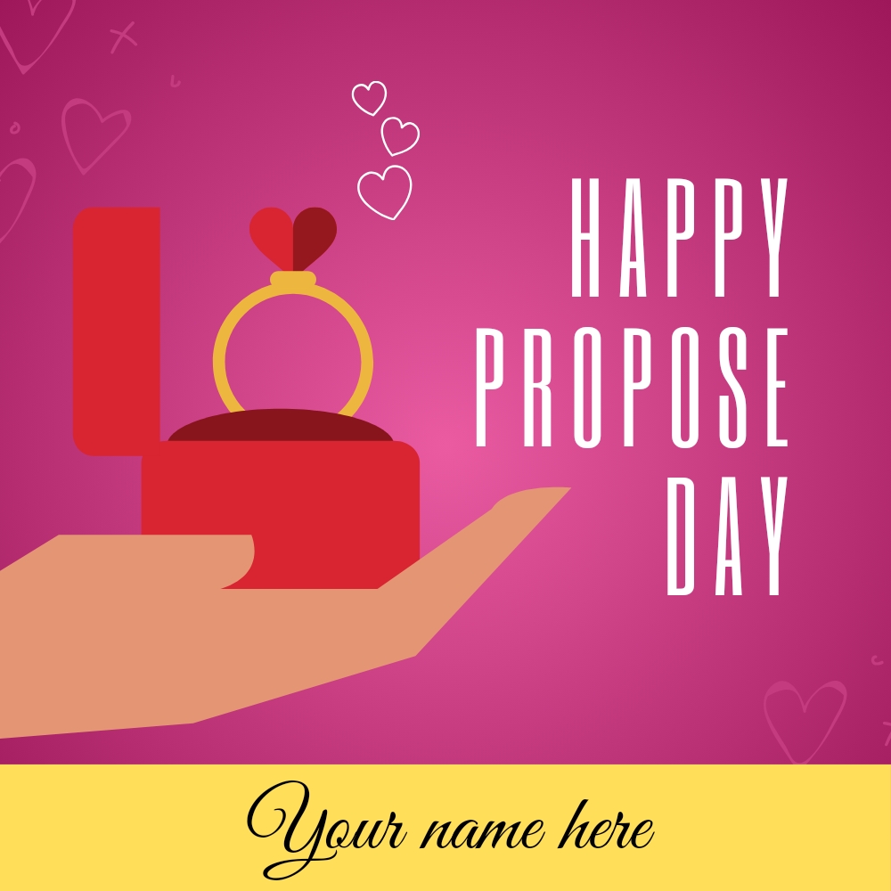 Happy Propose Day Greeting Card With Name For Download