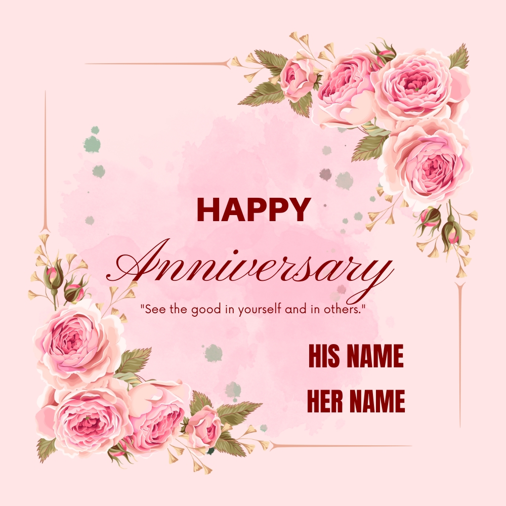 Anniversary Greeting Card With Name On It Download