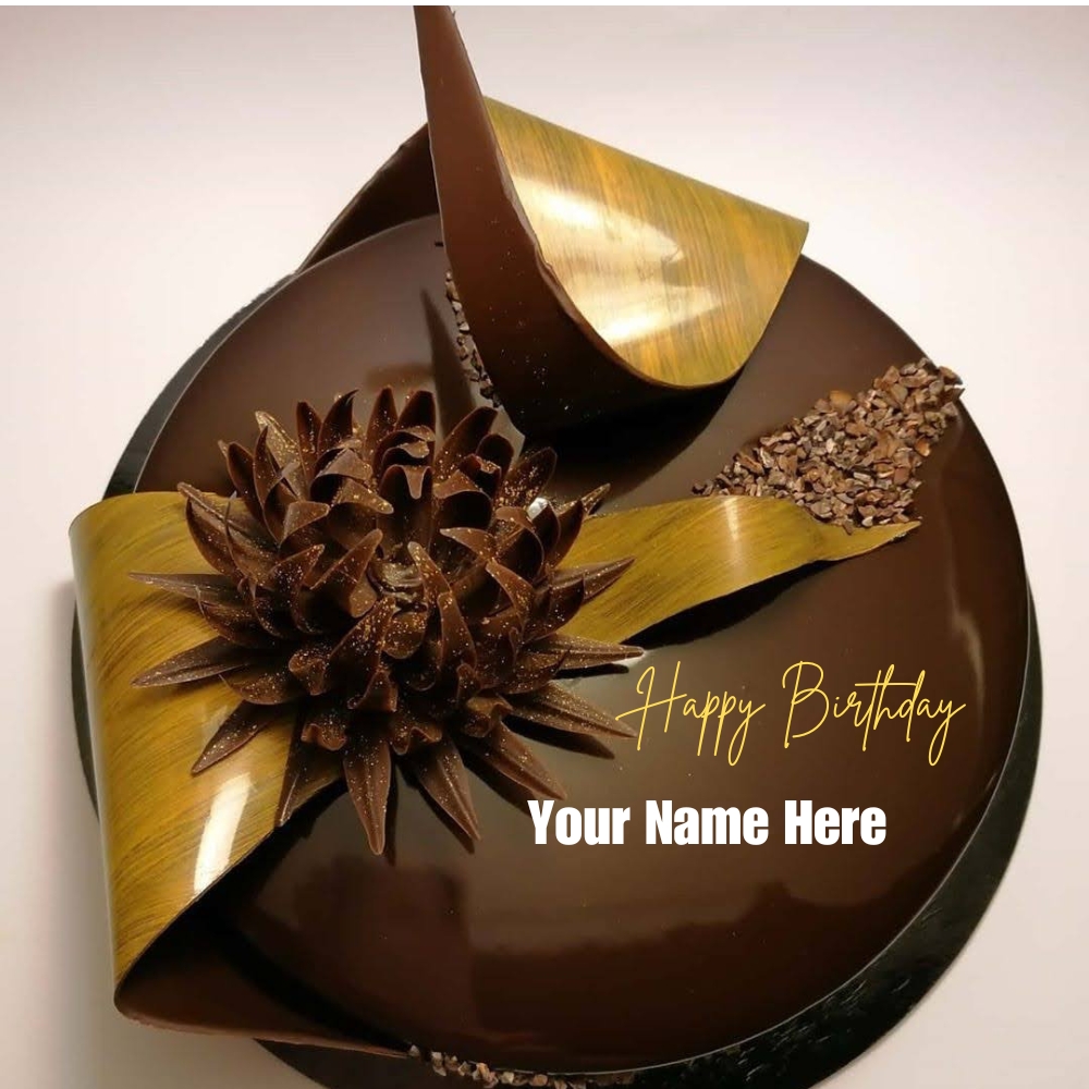 Molten Chocolate Beautiful Birthday Name Cake