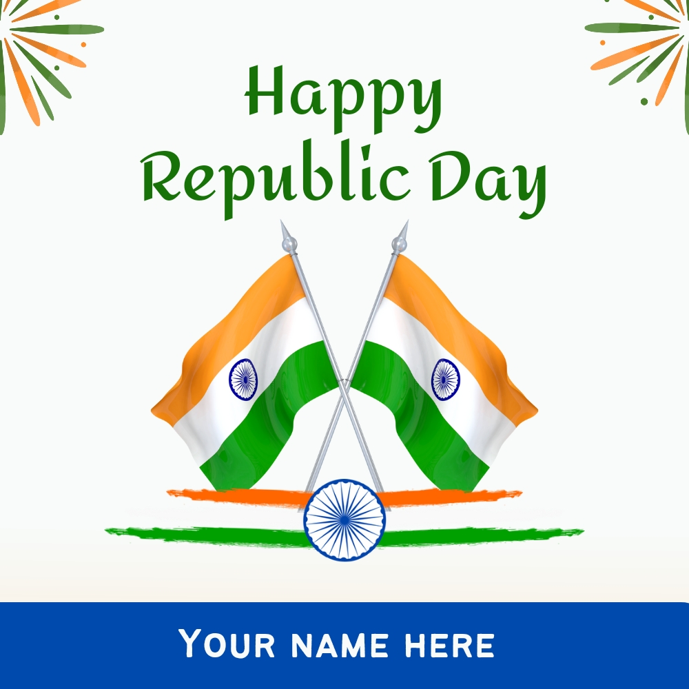 Happy Republic Day Best Image Free For Name Customization