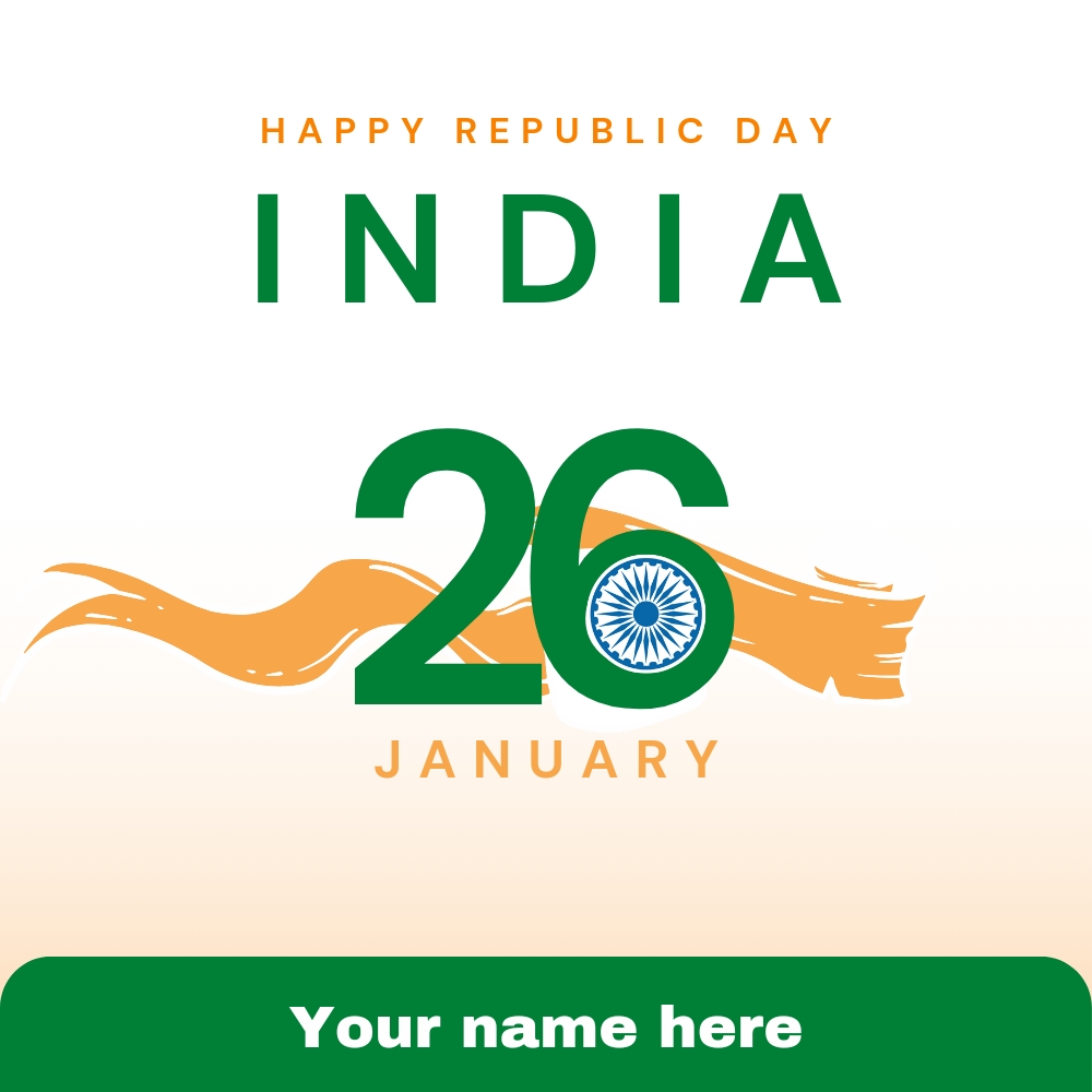 Happy Republic Day Name Image – Celebrate India’s Glory