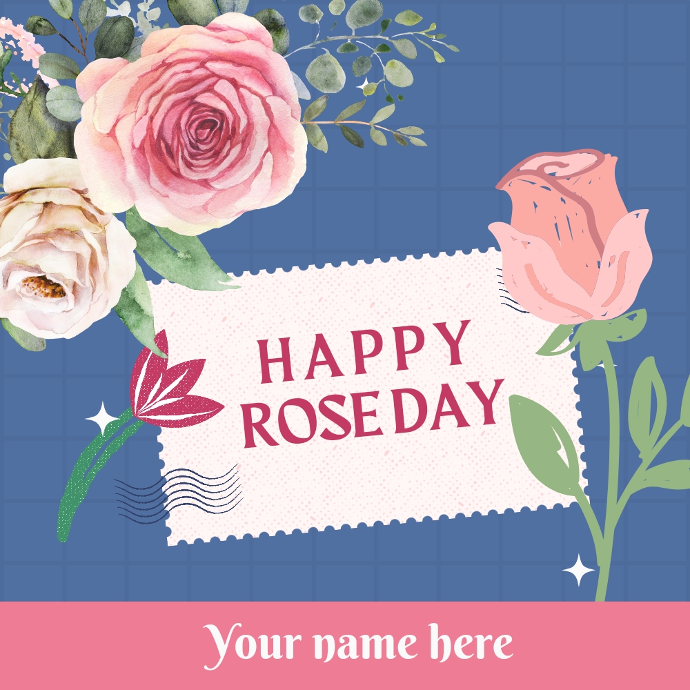 Happy Rose Day Image With Name To Celebrate Love