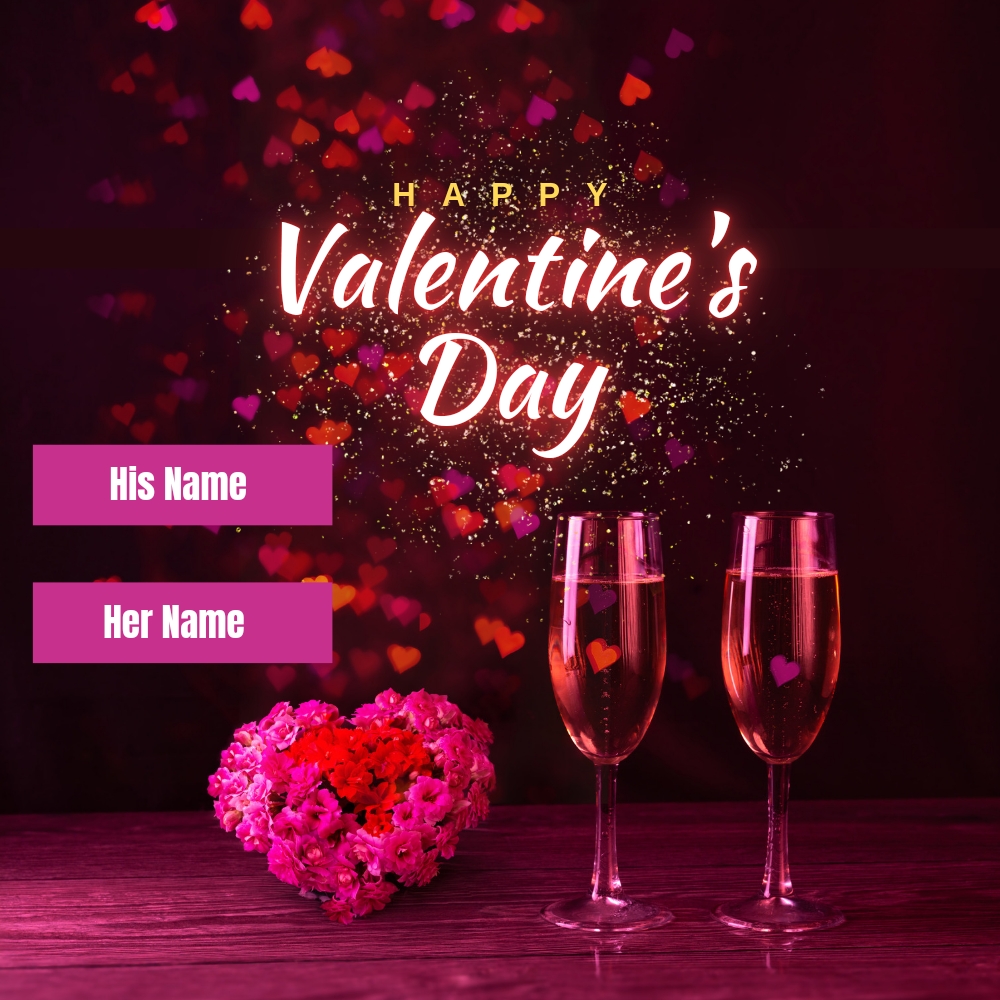 Romantic Valentine’s Day Wishes With Couple Name