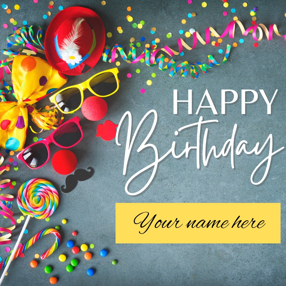 Happy Birthday Card For Message With Name