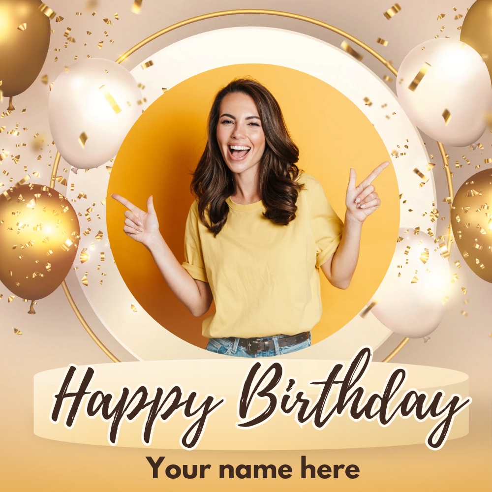 Happy Birthday Photo Frame With Name