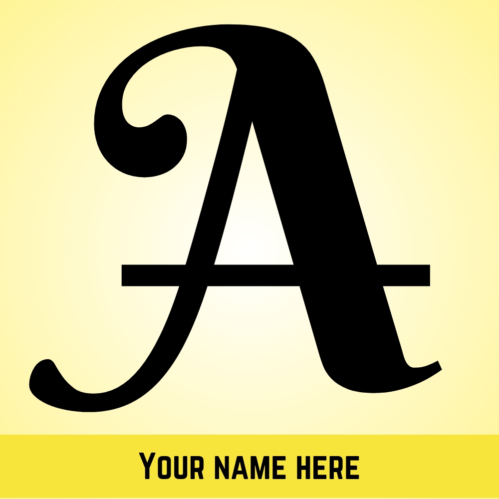 A Letter With Name Edit For Sharing And Download