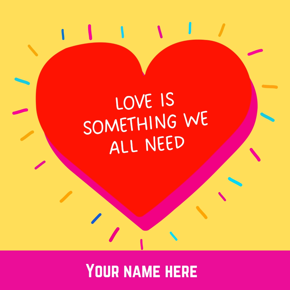 Heart Image For Couple With Name Written On It