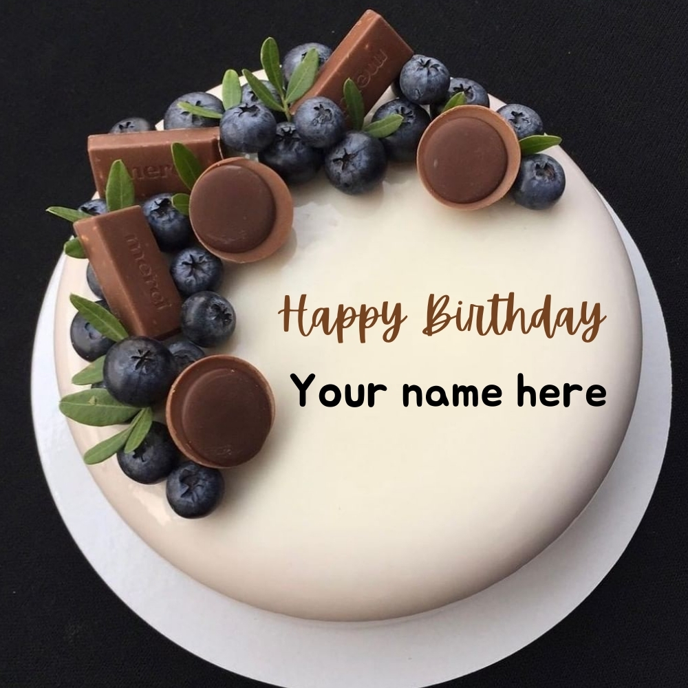 Vanilla Chocolate Birthday Cake With Name Customization