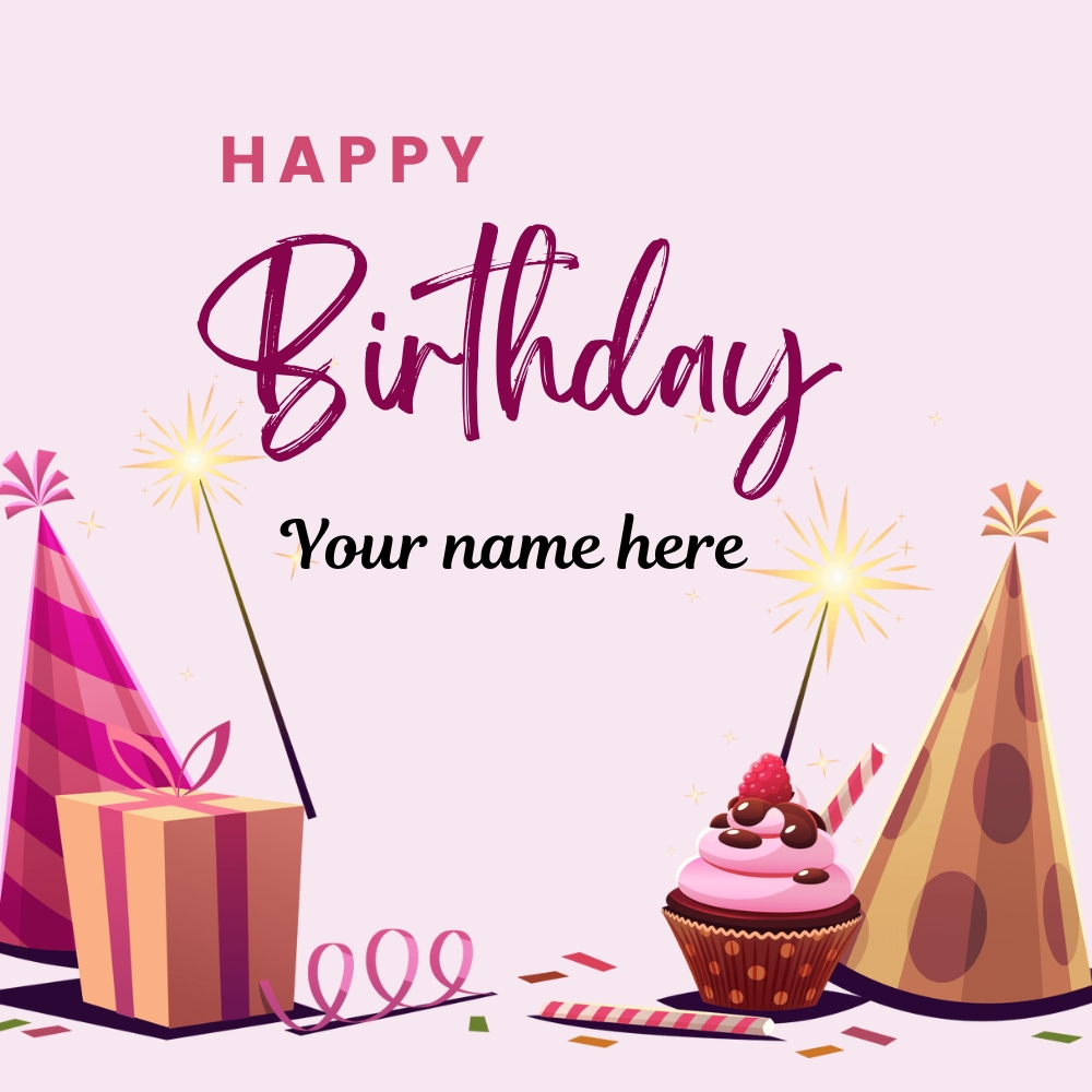 Write Name On Best Birthday Wishes Card