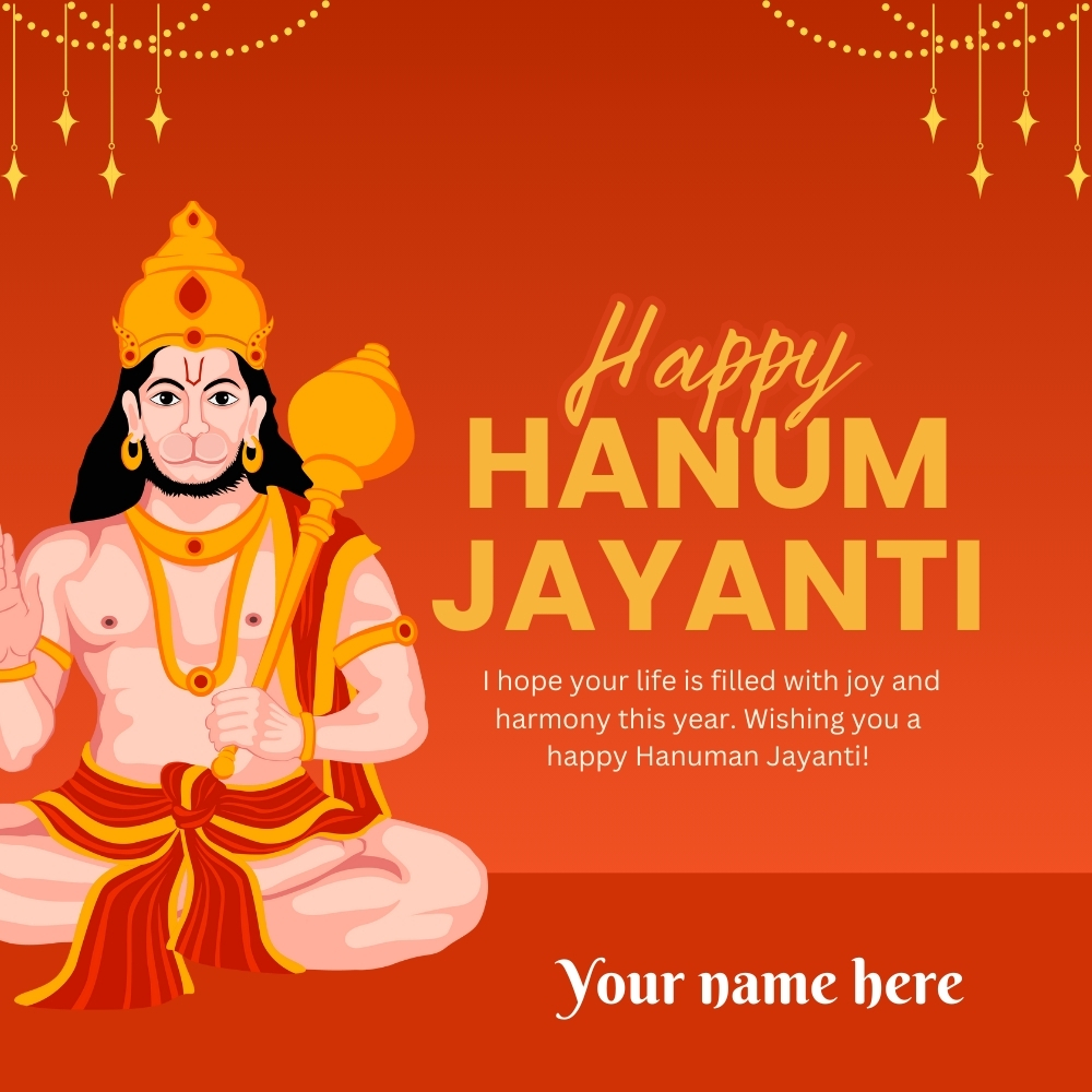 Personalized Hanuman Jayanti Card With Name