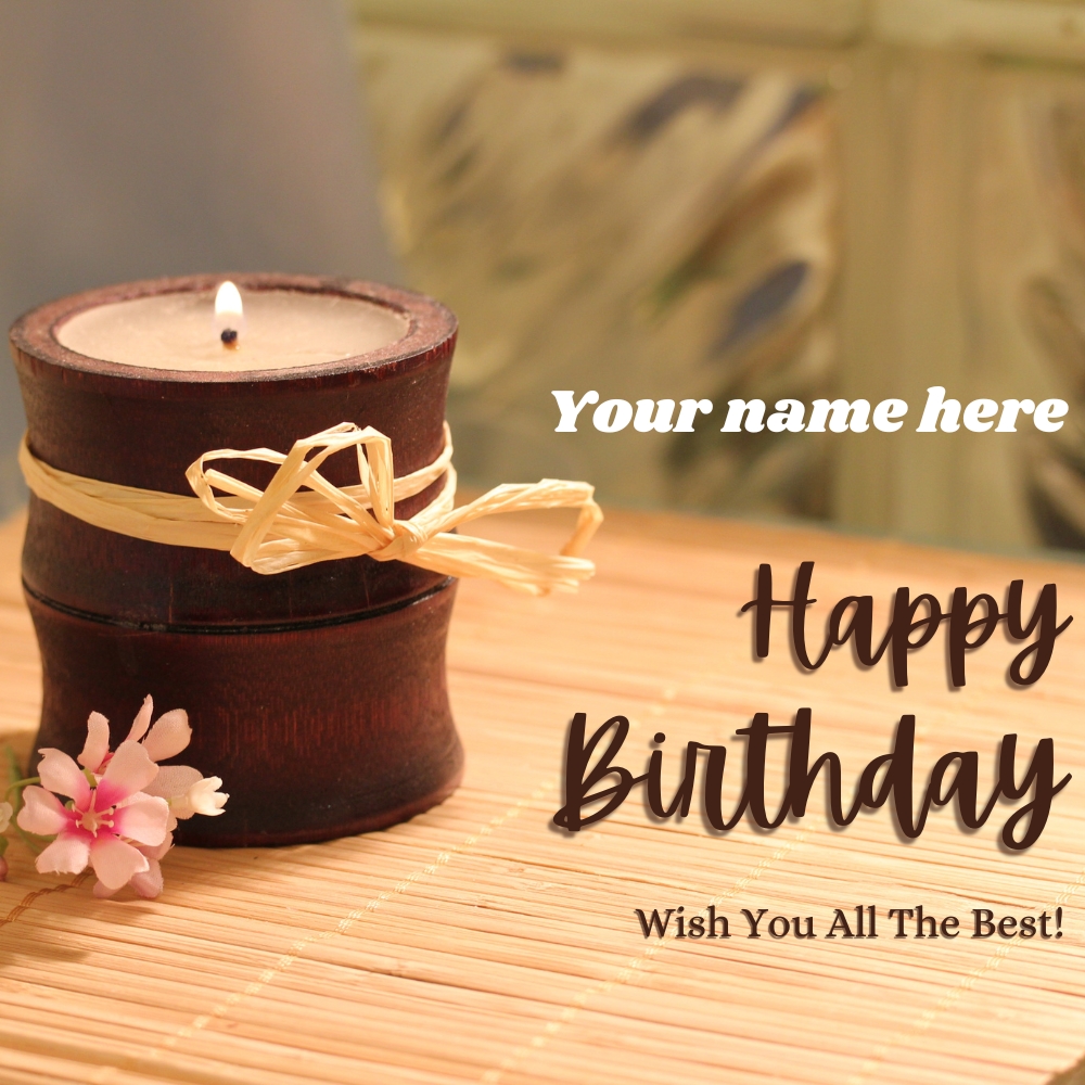 Birthday Greeting Card with Name Edit for WhatsApp Message