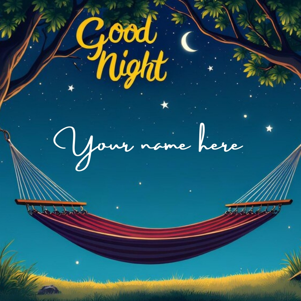 Good Night Wishes Card With Name Customization